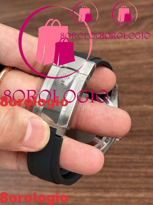Replica migliore Rolex Sky-Dweller 326934 Quadrante nero Cinturino in gomma 42mm Orologio - immagine 7
