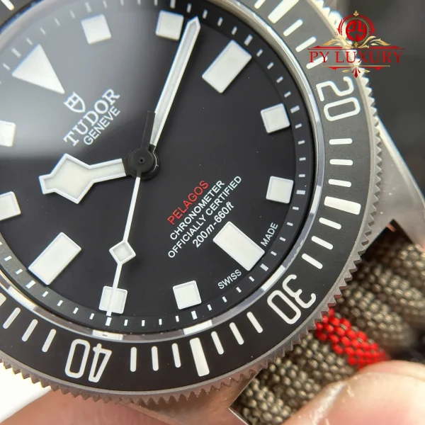 Tudor Pelagos FXD M25717N-0001 Titanio Quadrante Nero Cinturino Verde 1:1 Migliore Replica 42mm Orologio - immagine 8