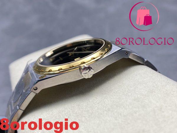 Vacheron Constantin Historiques 222 Jumbo Quadrante Nero Due Toni Oro Giallo Replica 1:1 Migliore Edizione Factory 37mm Orologio - immagine 8