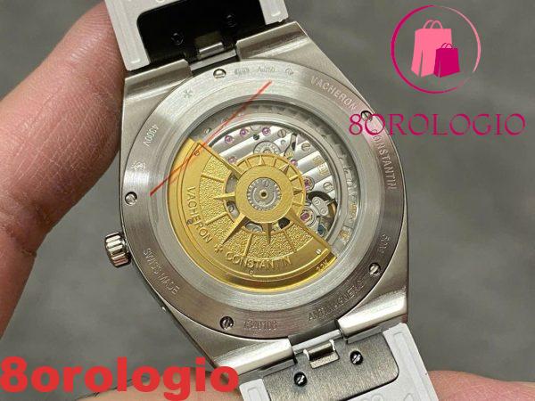 Vacheron Constantin Overseas 4300V Calendario Perpetuo Quadrante Argento Cinturino in Gomma Replica Migliore 41.5mm Orologio - immagine 7