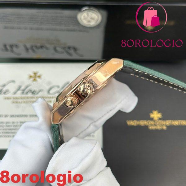 Vacheron Constantin Overseas Dual Time 7920V/210R-B965 Oro Rosa Quadrante Verde Pelle Swiss Replica PZF 41mm Orologio - immagine 7