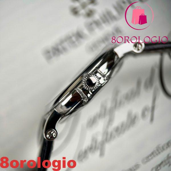 Patek Philippe Calatrava 5153G-010 Quadrante Bianco Cinturino in Pelle Miglior Replica ZF 38mm Orologio - immagine 8