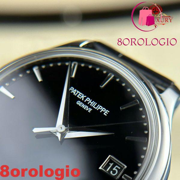 Patek Philippe Calatrava 5227G-010 Quadrante Nero Cinturino in Pelle Migliore Replica 3KF 39mm Orologio - immagine 10