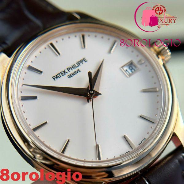 Patek Philippe Calatrava 5227R-001 Oro Rosa Cinturino in Pelle 1:1 Replica 3KF 39mm Orologio - immagine 11