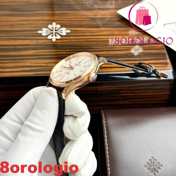 Replica Rolex Cellini Time 50505 Oro Rosa Quadrante Bianco 39mm Orologio - immagine 7