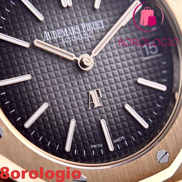 Audemars Piguet Royal Oak Jumbo Extra-sottile 16202OR Quadrante Grigio Fumé Migliore Replica 39mm Orologio - immagine 9