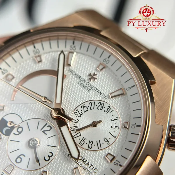 Vacheron Constantin Overseas Dual Time 47450/B01R-9404 Oro Rosa Quadrante Bianco Replica Migliore 42mm Orologio - immagine 7