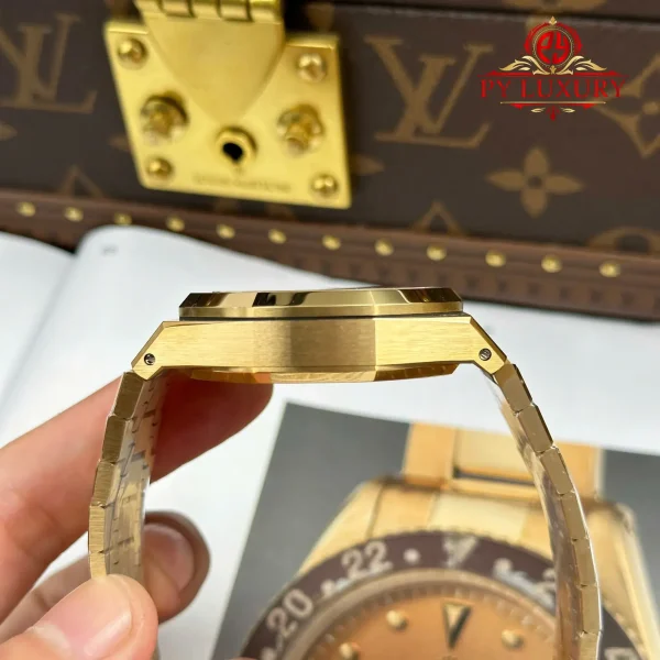 Audemars Piguet Royal Oak Chronograph 26240BA Oro Giallo Quadrante Champagne Fumé 1:1 Super Clone Replica APSF 41mm Orologio - immagine 11
