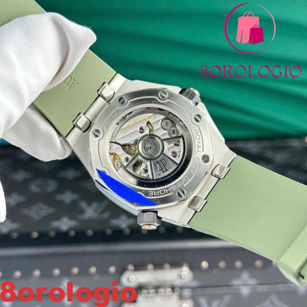Audemars Piguet Royal Oak Offshore Diver 15720ST Quadrante Verde Khaki Gomma Migliore Replica APSF 42mm Orologio - immagine 8