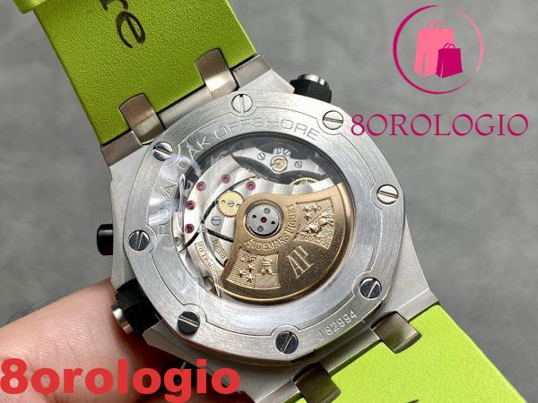 Audemars Piguet Royal Oak Offshore Diver Chronograph 26703ST Quadrante Verde Gomma Migliore Replica JHF 42mm Orologio - immagine 9