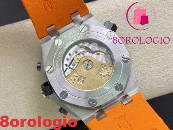 Audemars Piguet Royal Oak Offshore Diver Chronograph 26703ST Quadrante Arancione Cinturino in Gomma Arancione Migliore Replica JHF 42mm Orologio - immagine 8