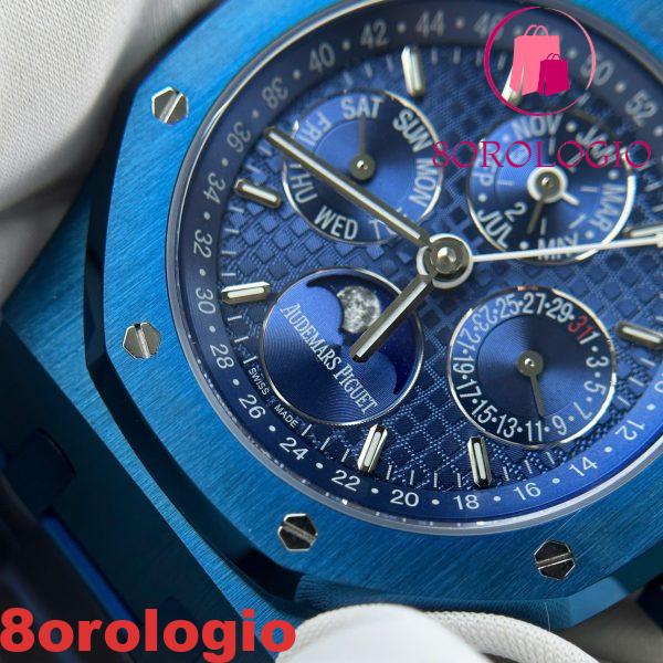 Audemars Piguet Royal Oak Calendario Perpetuo 26579CS Ceramica Blu 1:1 Miglior Replica BBR 41mm Orologio - immagine 12