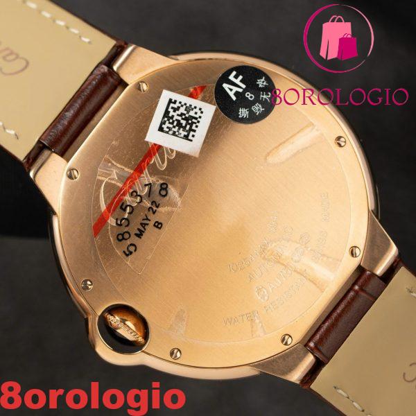 Cartier Ballon Bleu W6920037 Oro Rosa Quadrante Marrone Cinturino in Pelle Miglior Replica AF 42mm Orologio - immagine 8