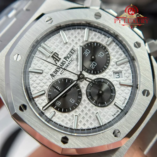 Audemars Piguet Royal Oak Chronograph 26331ST Quadrante Bianco 1:1 Best Replica APW 41mm Orologio - immagine 12