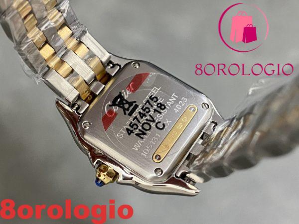 Cartier Panthère De Cartier Modello Piccolo Bicolore Oro Giallo Quadrante Bianco Migliore Replica BVF 23mm X 30mm Orologio - immagine 8
