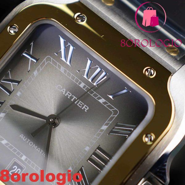 Cartier Santos De Cartier CRW2SA0030 Modello Grande Due Toni Quadrante Grigio Miglior Replica BVF 39.8mm Orologio - immagine 12