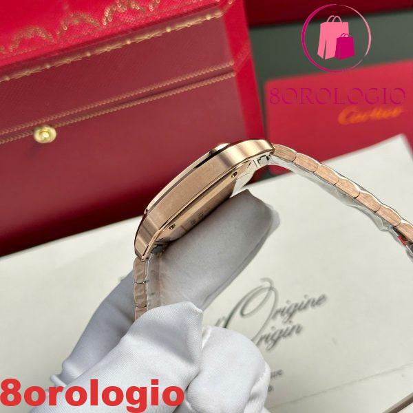 Cartier Santos De Cartier Oro Rosa Quadrante Bianco Modello Medio Miglior Replica BVF 35.1mm Orologio - immagine 10