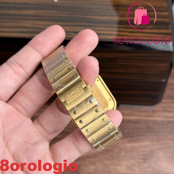 Cartier Santos WGSA0029 Oro Giallo Quadrante Bianco Modello Grande Migliore Replica BVF 39.8mm Orologio - immagine 8