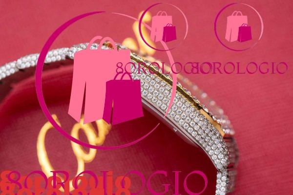 Cartier Santos Quadrante Bianco Bicolore Modello Grande replica con Moissanite Iced Out 39,8mm Orologio - immagine 8