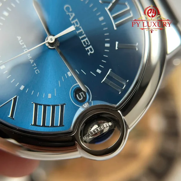 Cartier Ballon Bleu De Cartier Acciaio Quadrante Blu Replica Migliore AF 40mm Orologio - immagine 12