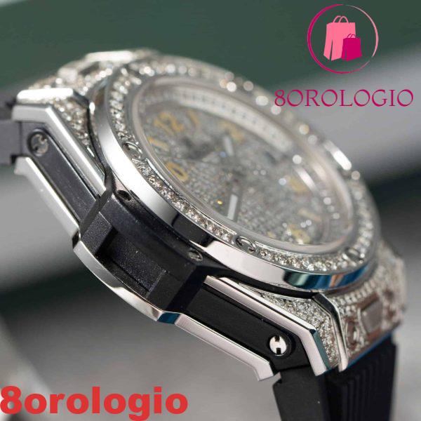 Hublot Big Bang One Click Acciaio Full Pavé Diamanti Naturali Migliore Replica 39mm Orologio - immagine 10