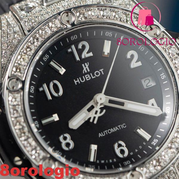 Hublot Big Bang One Click Steel Pavé Quadrante Nero Diamanti Naturali Migliore Replica 39mm Orologio - immagine 11