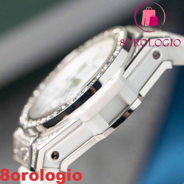 Hublot Big Bang One Click Steel White Pavé Custom Natural Diamonds Migliore Replica 39mm Orologio - immagine 10