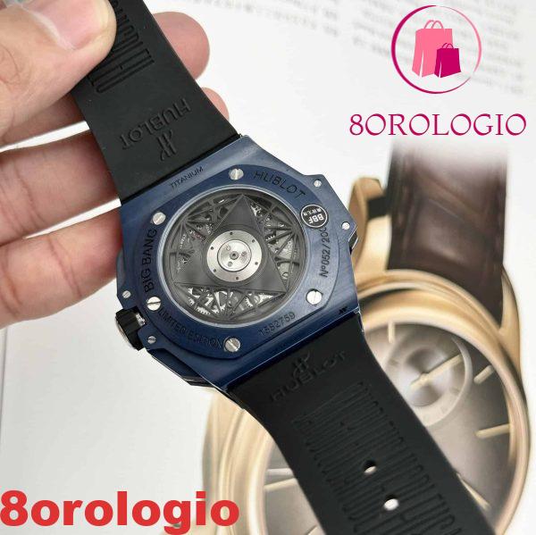 Hublot Big Bang Sang Bleu II Ceramica Blu Gomma Replica BBF 45mm Orologio - immagine 8