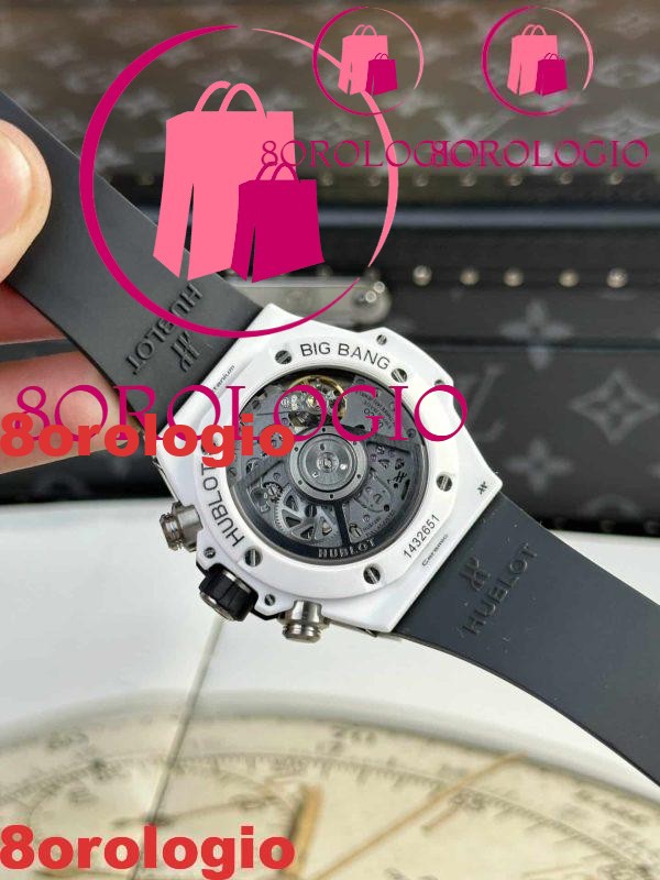 Hublot Big Bang Unico Ceramica Bianca Migliore Replica BBF 42mm Orologio - immagine 10