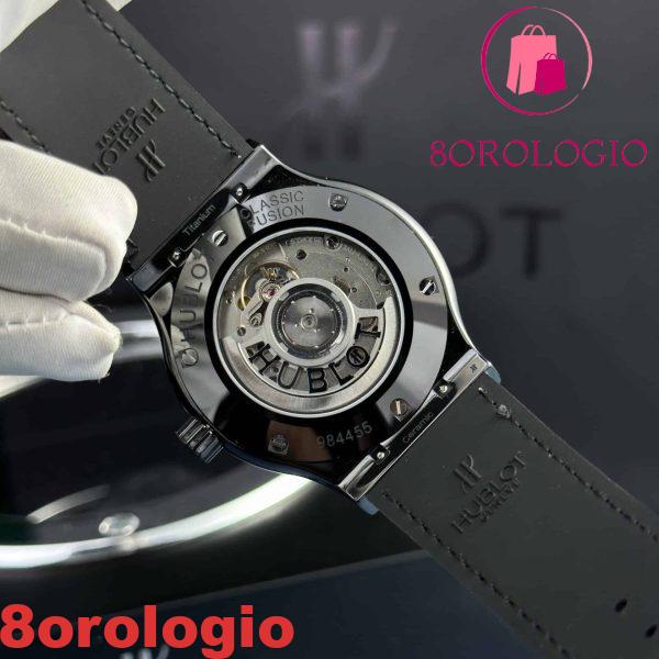 Hublot Classic Fusion Black Magic Quadrante Nero Pelle Migliore Replica Super Clone 42mm Orologio - immagine 8