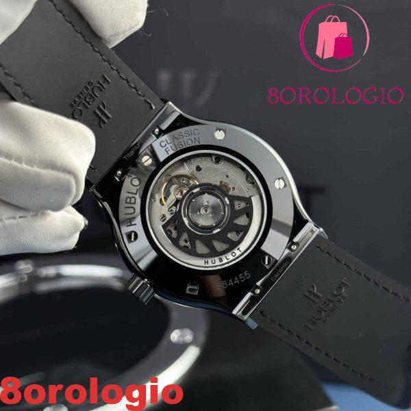 Hublot Classic Fusion Black Magic Quadrante in Carbonio Pelle Replica Super Clone 42mm Orologio - immagine 10
