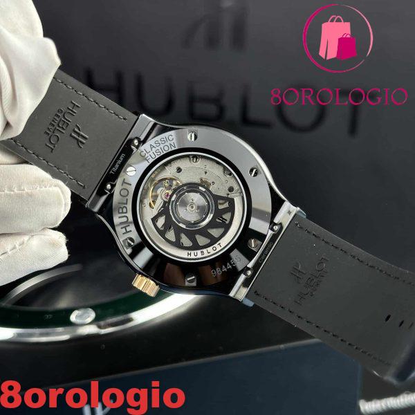 Replica Hublot Classic Fusion Ceramic King Gold Quadrante in Carbonio Super Clone 42mm Orologio - immagine 10