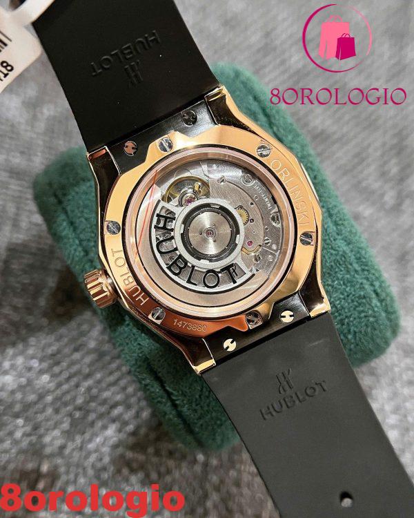 Hublot Classic Fusion Orlinski King Gold Pavé Quadrante Nero Moissanite Replica 40mm Orologio - immagine 8