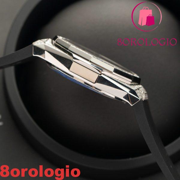Hublot Classic Fusion Orlinski Titanium Pavé Quadrante Nero Replica Personalizzata con Moissanite Completa 1:1 40mm Orologio - immagine 10