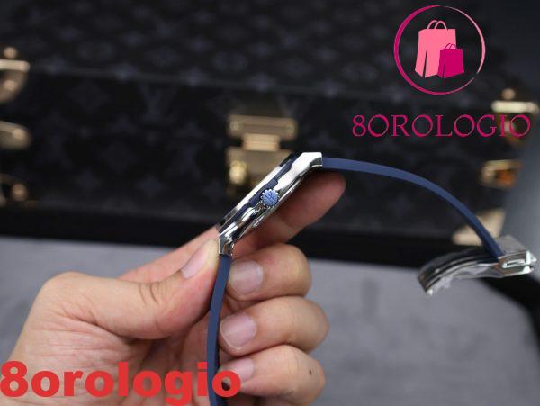 Hublot Classic Fusion Titanium Cinturino in Pelle Quadrante Blu Replica 1:1 42mm Orologio - immagine 9