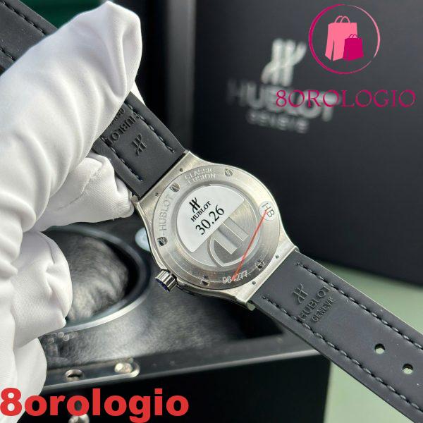 Replica Hublot Classic Fusion Titanio Quadrante Verde Quarzo Cinturino in Pelle Donna 33mm Orologio - immagine 8