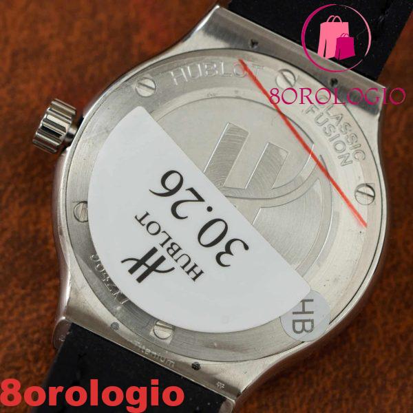 Replica Hublot Classic Fusion Titanio Quadrante Grigio Cinturino in Pelle Orologio Donna 33mm Orologio - immagine 8