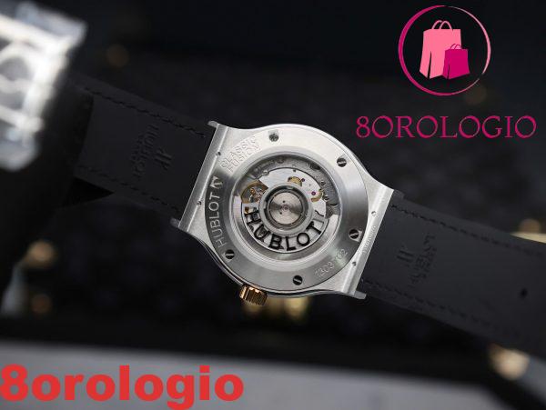 Hublot Classic Fusion Titanium King Gold Quadrante Nero Migliore Replica 42mm Orologio - immagine 8
