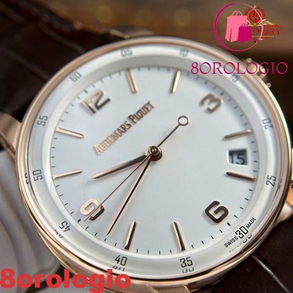 Replica Audemars Piguet Code 11.59 Automatic 15210OR Quadrante Bianco Cinturino in Pelle 1:1 Migliore APSF 41mm Orologio - immagine 12