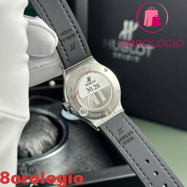 Hublot Classic Fusion Titanium Pavé Quadrante Grigio Cinturino in Pelle Donna Replica 33mm Orologio - immagine 8
