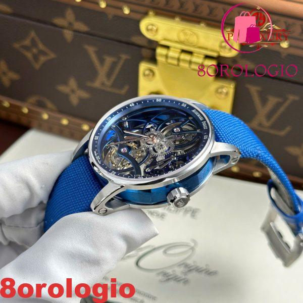 Audemars Piguet Code 11.59 Tourbillon Openworked 26600NB Cinturino in Tessuto Blu Elettrico 1:1 Migliore Replica APPF 41mm Orologio - immagine 10