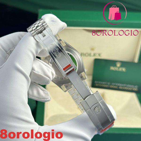 Replica Rolex Datejust 126300-0002 Quadrante Blu Luminoso Ghiera Liscia Jubilee VSF Migliore 41mm Orologio - immagine 8