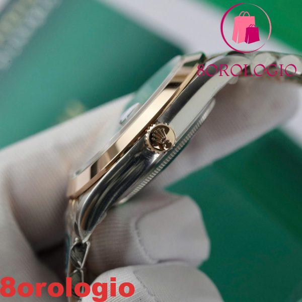 Rolex Datejust 126301-0004 Quadrante Cioccolato con Diamanti Bicolore Oro Rosa Lunetta Liscia Jubilee Miglior Replica 1:1 41mm Orologio - immagine 9