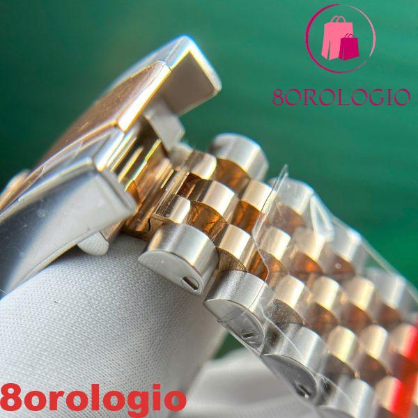 Replica Rolex Datejust 126331 Two Tone 10K Everose Gold Wrapped Chocolate Luminous Dial Jubilee Miglior Clone 41mm Orologio - immagine 9