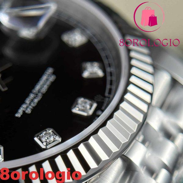 Replica migliore della fabbrica Clean Rolex Datejust 126334 quadrante nero diamanti Jubilee 41mm Orologio - immagine 12