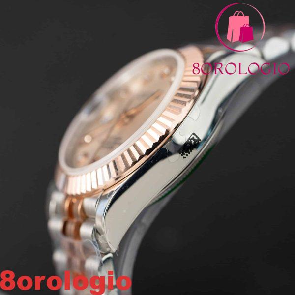 Rolex Datejust 278271 Quadrante Sundust Bicolore 10K Oro Rosa Avvolto Jubilee Migliore Replica 31mm Orologio - immagine 10