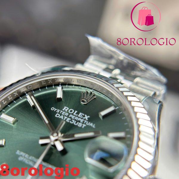 Rolex Datejust 278274-0018 Quadrante Verde Menta Lunetta Zigrinata Bracciale Jubilee Migliore Replica THB 31mm Orologio - immagine 13