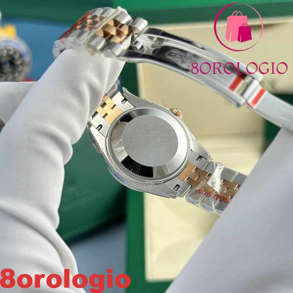 Replica Rolex Datejust 278381RBR-0016 Bicolore Oro Rosa Quadrante Argento Ghiera con Diamanti Jubilee 31mm Orologio - immagine 9