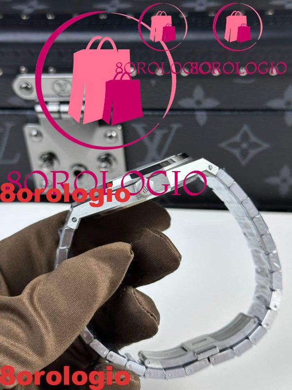 Audemars Piguet Royal Oak 15400ST Quadrante Nero Miglior Replica APS Factory 41mm Orologio - immagine 11