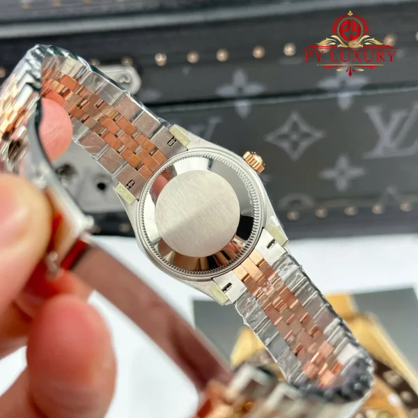 Replica migliore 1:1 Rolex Datejust 278271 Bicolore Oro Rosa Quadrante in Cioccolato con Diamanti Bracciale Jubilee 31mm THB Orologio - immagine 9